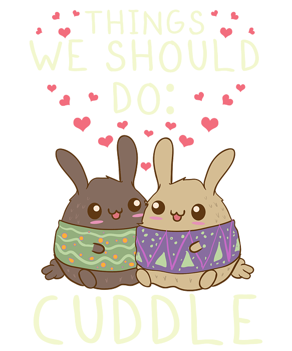 Kawaii Things We Should Do Cuddle Anime Animals Bath Towel by The Perfect  Presents - Fine Art America