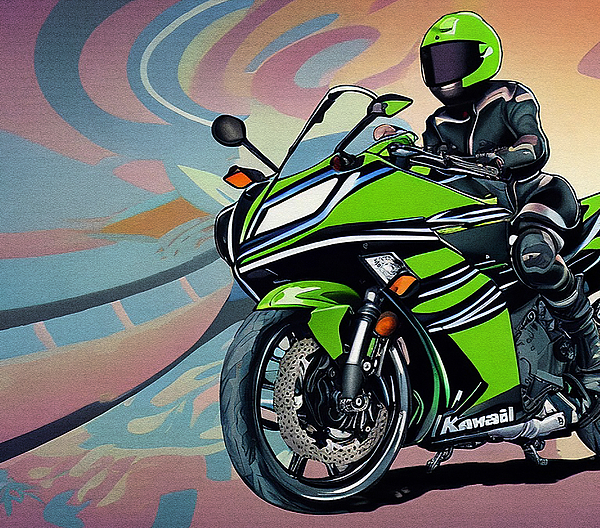 Moto 2019 Kawasaki Ninja 1000 Sport Bike Black Green Japanese Sportbikes  Drawing by Cortez Schinner - Fine Art America
