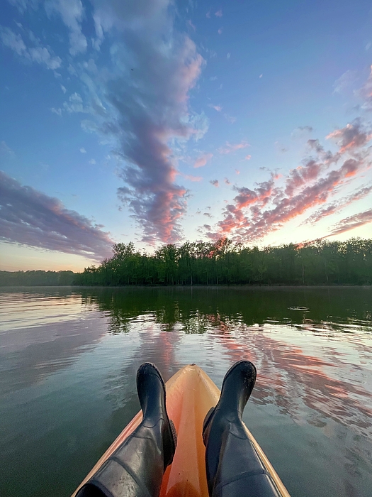 Jane Linders - Kayak sunset