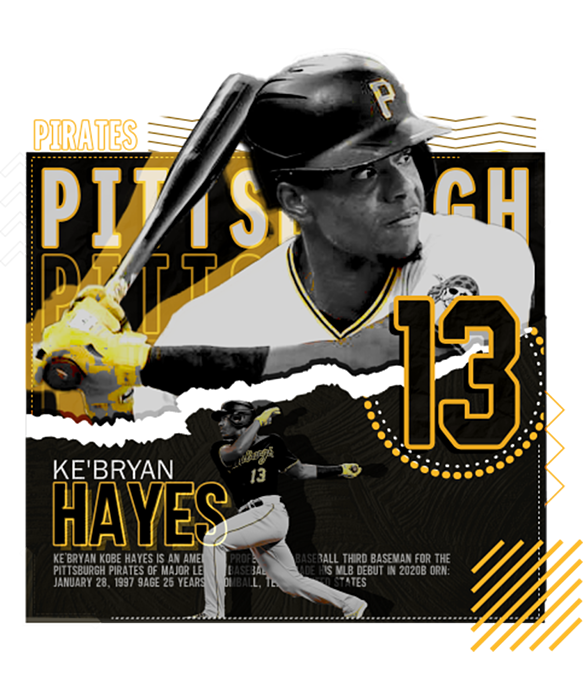 Youth Ke'Bryan Hayes Black Pittsburgh Pirates Player T-Shirt