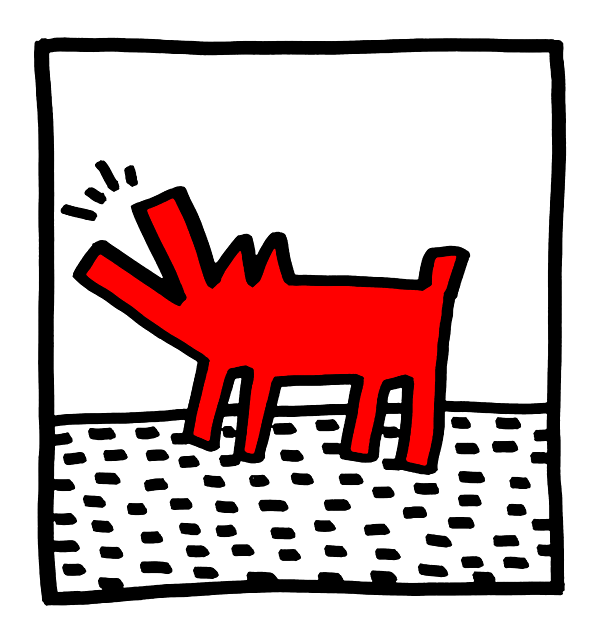 keith haring dog sculpture