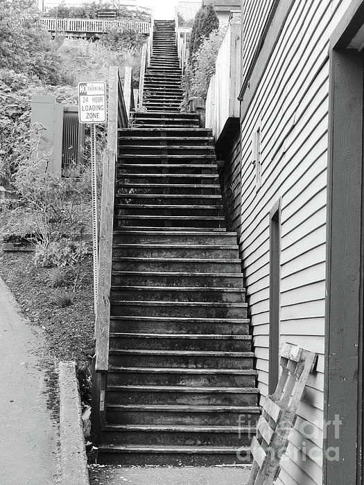 Connie Sloan - Ketchikan Stairs BW