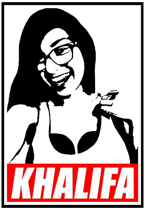 Khalifa Mia T-Shirt by Julie Escobedo - Pixels