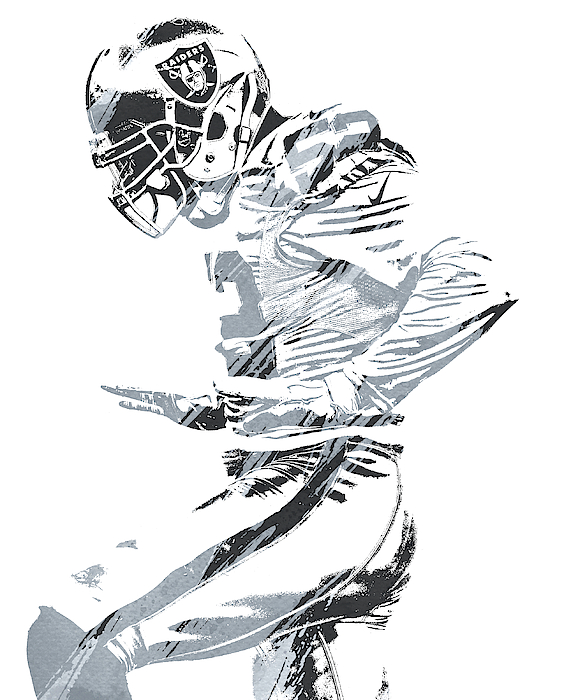 Khalil Mack OAKLAND RAIDERS PIXEL ART 1 T-Shirt by Joe Hamilton