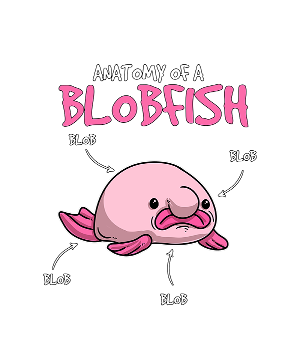 Kids Blobfish Blobfish Stuff Anatomy Of A Blobfish Sticker by