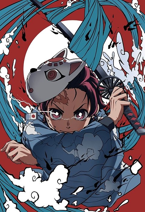 Kimetsu no Yaiba Anime Tanjiro Nezuko T-Shirt Jigsaw Puzzle by Anime Art -  Pixels