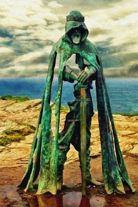 Joe Vella - King Arthur statue, Tintagel, Cornwall, England.