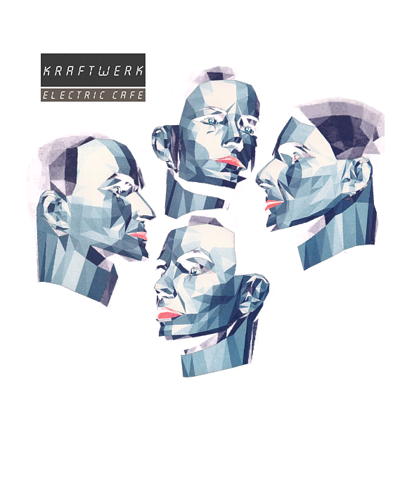 Kraftwerk Electric Cafe 1 Album Cover Sticker by Owen Wilson - Pixels