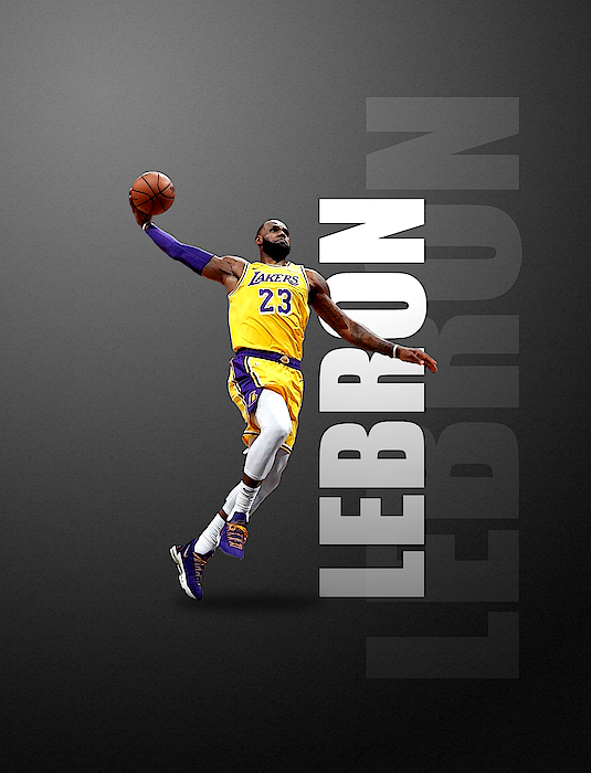 Lebron James LA Lakers Nba Player T-Shirt by Afrio Adistira - Pixels