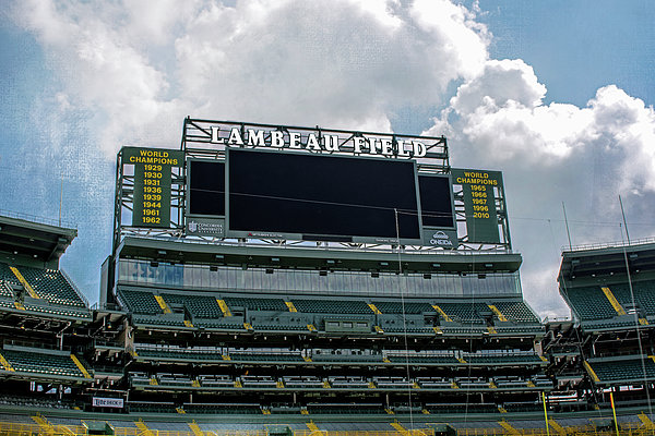 Green Bay Packers Poster Fleece Blanket by John Bartelt - Pixels