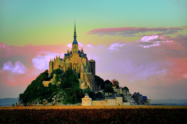 Greeting card of mont-saint-michel with envelope new. 