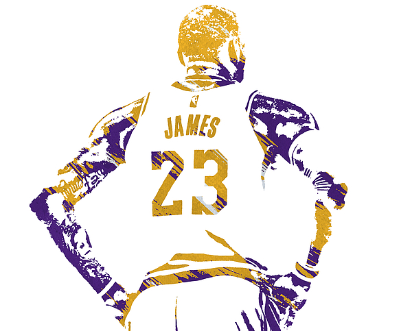 Lebron James Los Angeles Lakers Pixel Art 2 Tote Bag by Joe