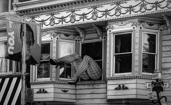 Judy Vincent - Legs on Haight Street Black and White