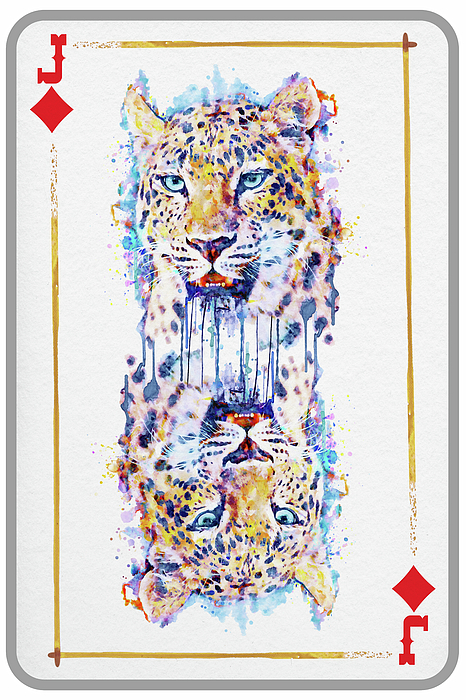 Marian Voicu - Leopard Head Jack of Diamonds Playing Card
