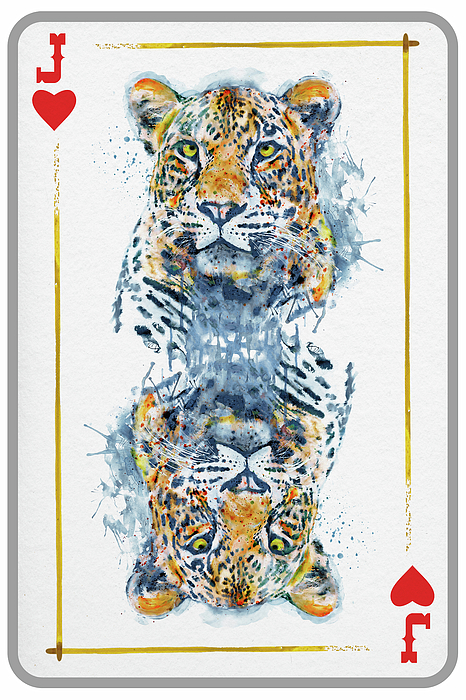 Marian Voicu - Leopard Head Jack Of Hearts Playing Card