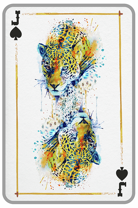 Marian Voicu - Leopard Head Jack Of Spades Playing Card