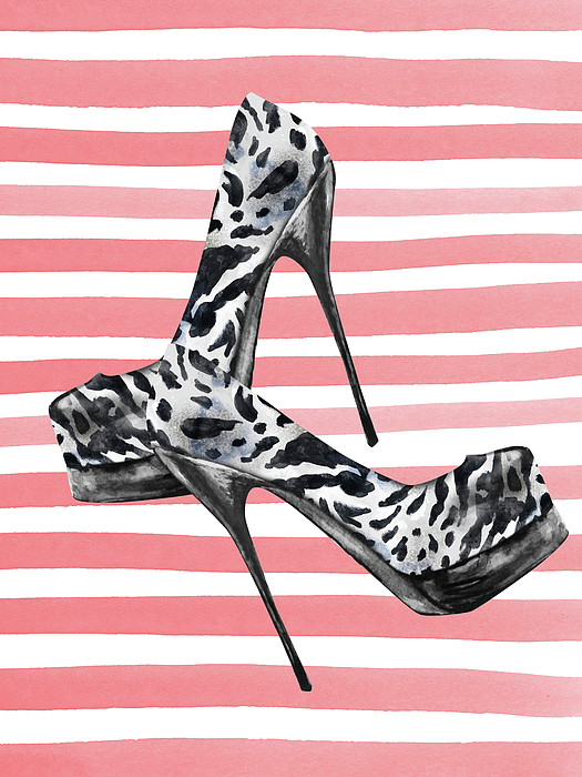 Leopard print high heel shoes Jigsaw Puzzle by Mihaela Pater - Pixels