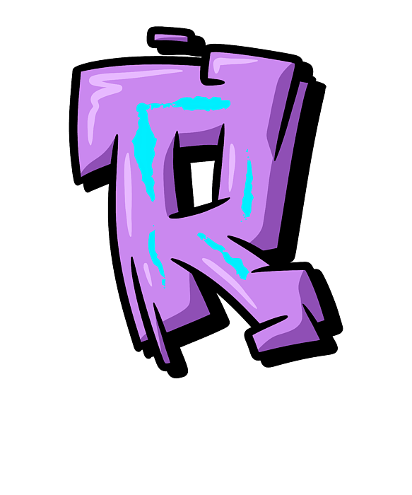 letter r graffiti style