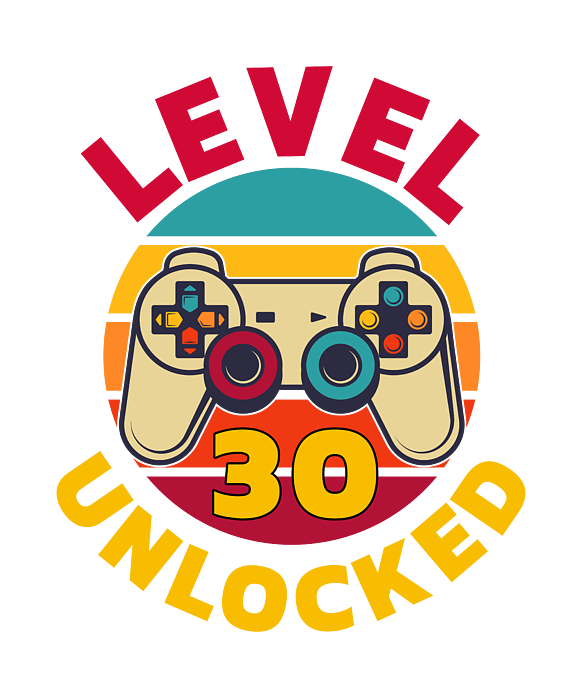 Maglietta da Uomo Livello 30 Unlocked Achievement Regalo di