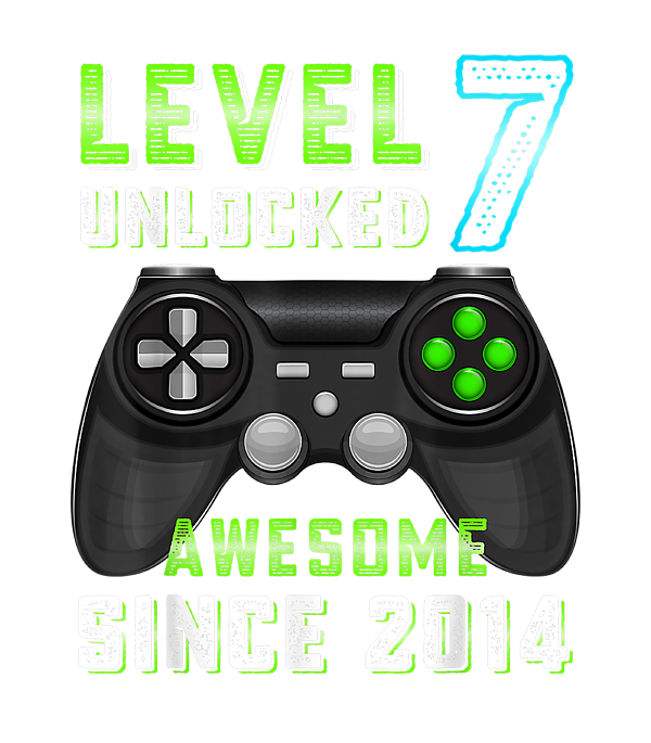  Happy 7th Birthday Video Game Cake Topper Level 7