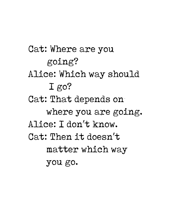 Studio Grafiikka - Lewis Carroll Quote 05 - Alice In Wonderland - Literature - Typewriter Print