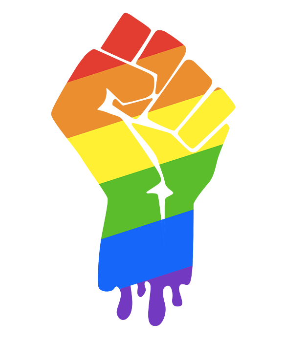 Buy Pride Fist With Rainbow Rays Love is Love LGBTQ Community Online in  India 