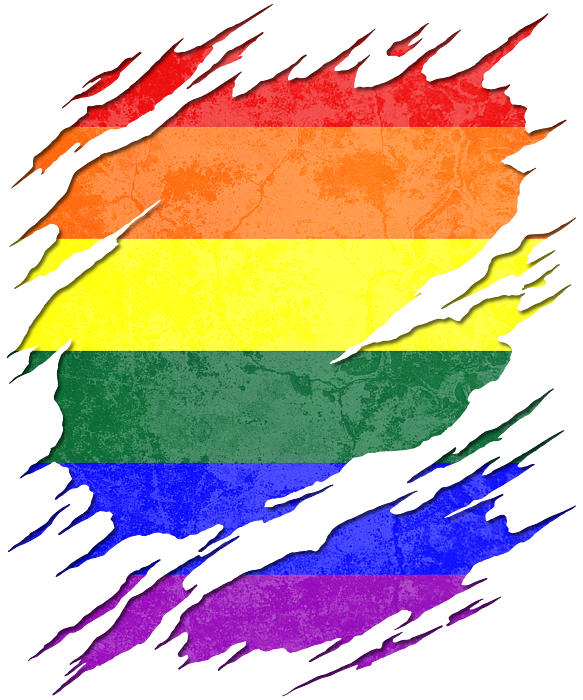 LGBTQ Pride Flag Ripped Reveal Fleece Blanket by Patrick Hiller | Pixels