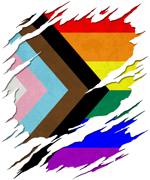 Lgbtq Progress Pride Flag Ripped Reveal Greeting Card By Patrick Hiller