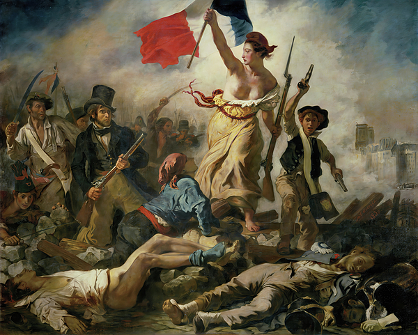 Delacroix Liberty Leading the People Tote Bag with Painting Aesthetic Tote Bag for Everyday