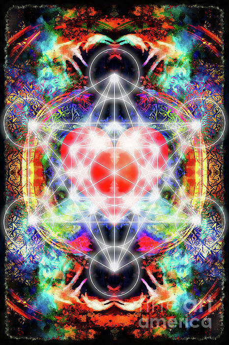 Light merkaba and zodiac in cosmic space. Sacred geometry. #1 Yoga