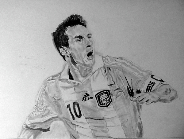 Messi Drawing by Atkinson Pereira - Pixels