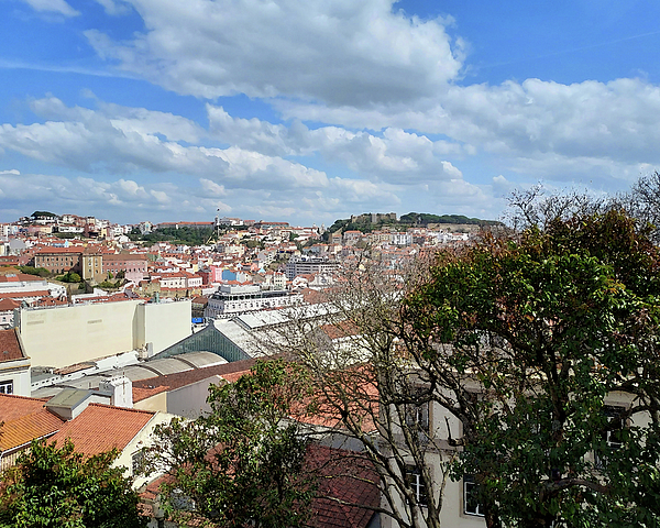 Irina Sztukowski - Lisbon Principe Real District Historical Downtown View On Jorge Castle 