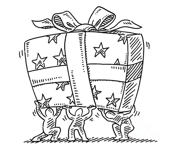 https://images.fineartamerica.com/images/artworkimages/medium/3/little-human-figures-holding-big-gift-box-drawing-frank-ramspott.jpg