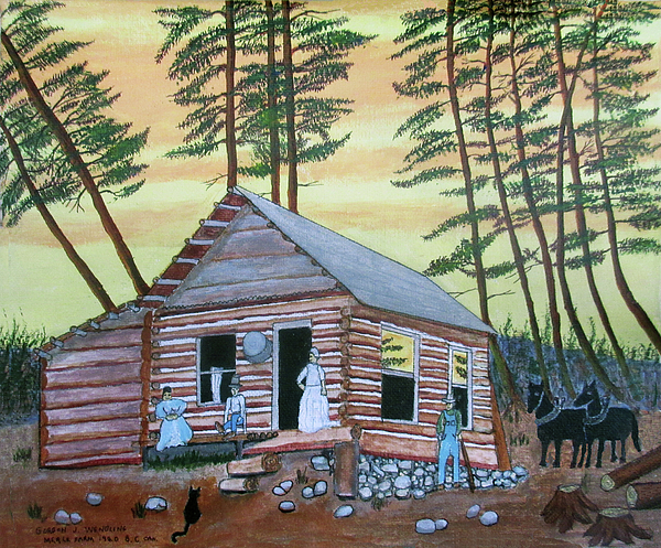 Gordon Wendling - log cabin 1920 Canada