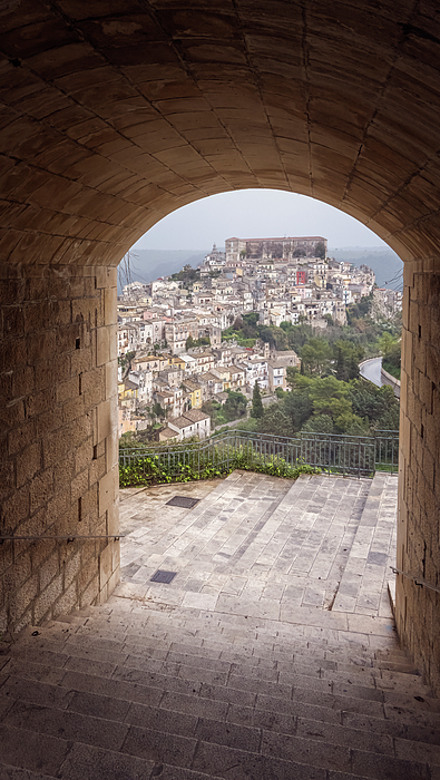 Joan Carroll - Looking Across to Old Town Ragusa Sicily 2