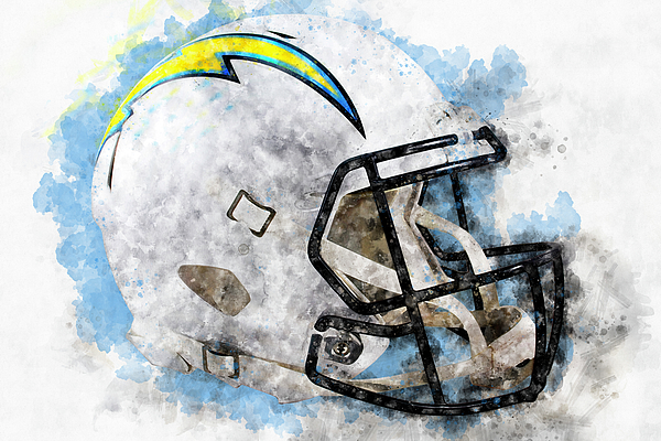 Detroit Lions Helmet Watercolor Art by Ksenia Dvornikova