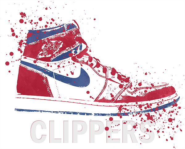 Los Angeles Clippers T Shirt And Poster Sticker by Joe Hamilton - Fine Art  America