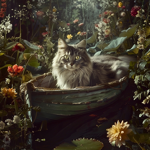 Sonyah Kross - Lost cat sailing in a mystery fairy garden