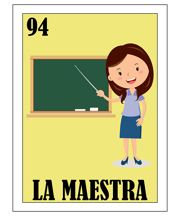 Loteria Mexicana - Maestra Loteria Mexicana Design - Maestra Gift ...