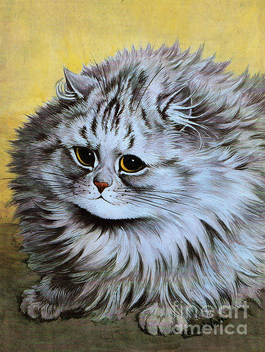 Decorative Cats Art Print by Louis Wain - Pixels Merch