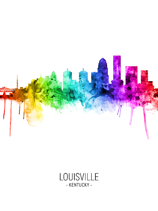 Louisville Kentucky City Skyline' Sticker