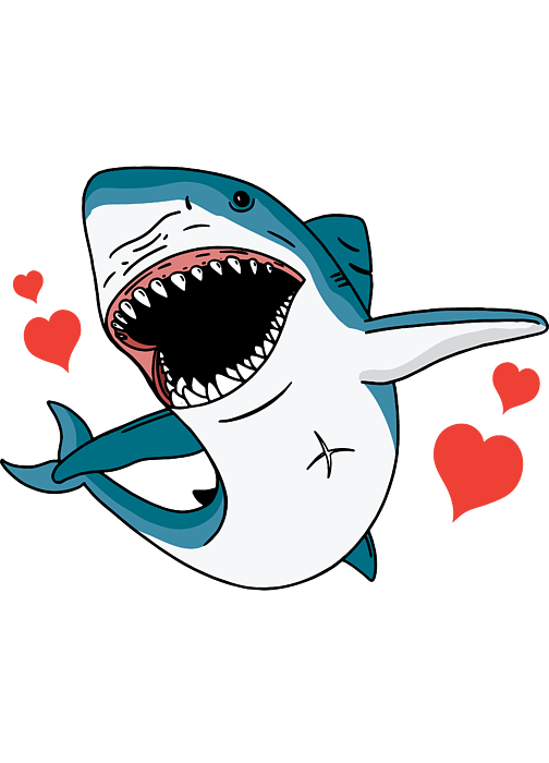 Shark sales valentine shirt