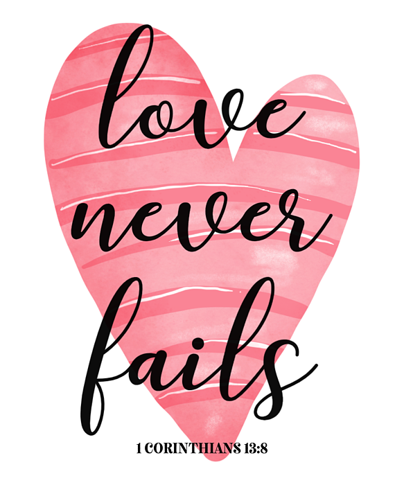 Love Never Fails 1 Corinthians 13 8 Puzzle For Sale By Gracefield Prints