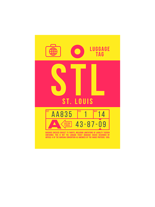 Luggage Tag B - STL St Louis USA Poster