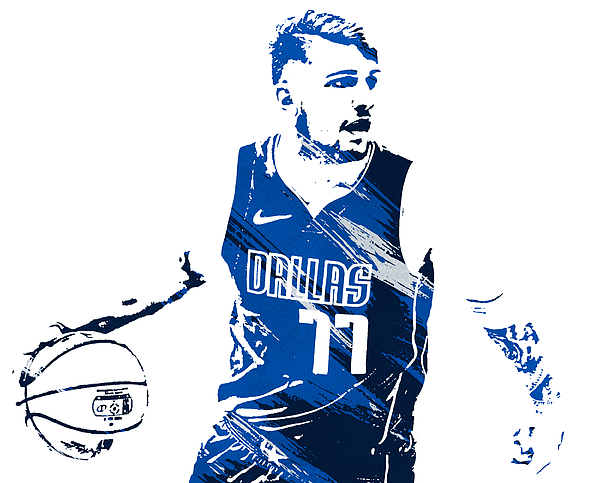 Luka Doncic Basketball Paper Poster Mavericks 4 - Luka Doncic - Pin