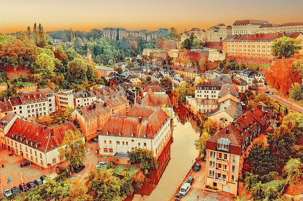 Kay Brewer - Luxembourg City From Above With Embellishments