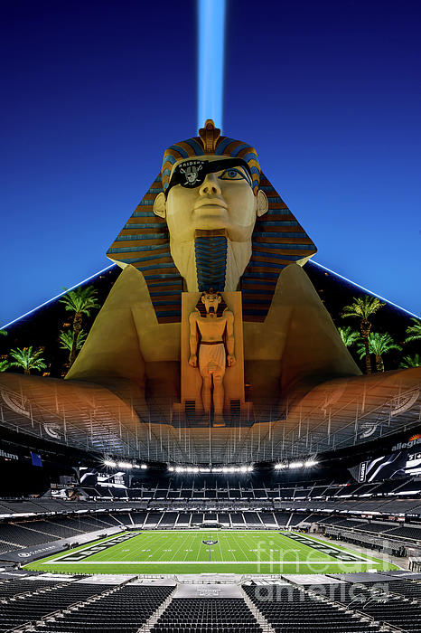 Luxor Casino Las Vegas Raiders Stadium Eye Patch on Sphinx at Dusk Shower  Curtain by Aloha Art - Pixels