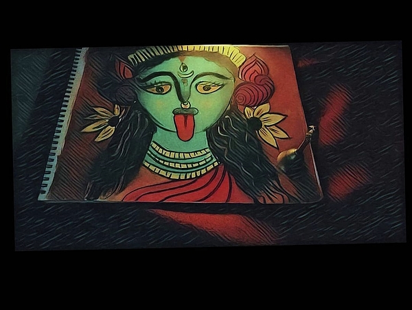 Maa kali drawing with Oil pastel | Diwali special drawing with Oil pastel |  Happy Diwali drawing - YouTube | Diwali drawing, Oil pastel, Oil pastel  drawings