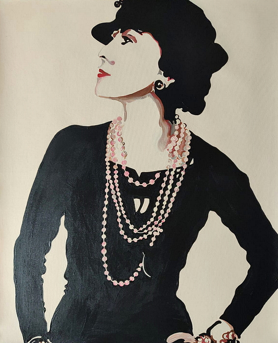 Madame Coco Chanel Portrait Of Gabrielle Bonheur Spiral Notebook by Artista  Fratta - Fine Art America