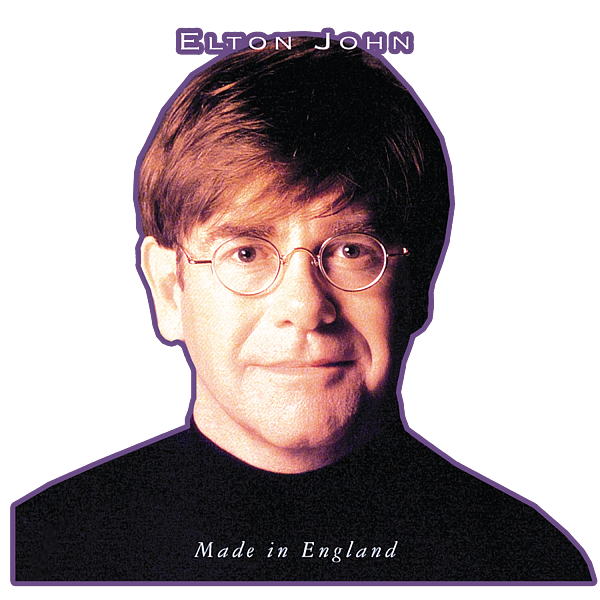 Made In England Elton John Long Sleeve T-Shirt by Ghostknight